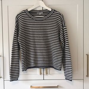 Madewell blue white stripe sweater Size M